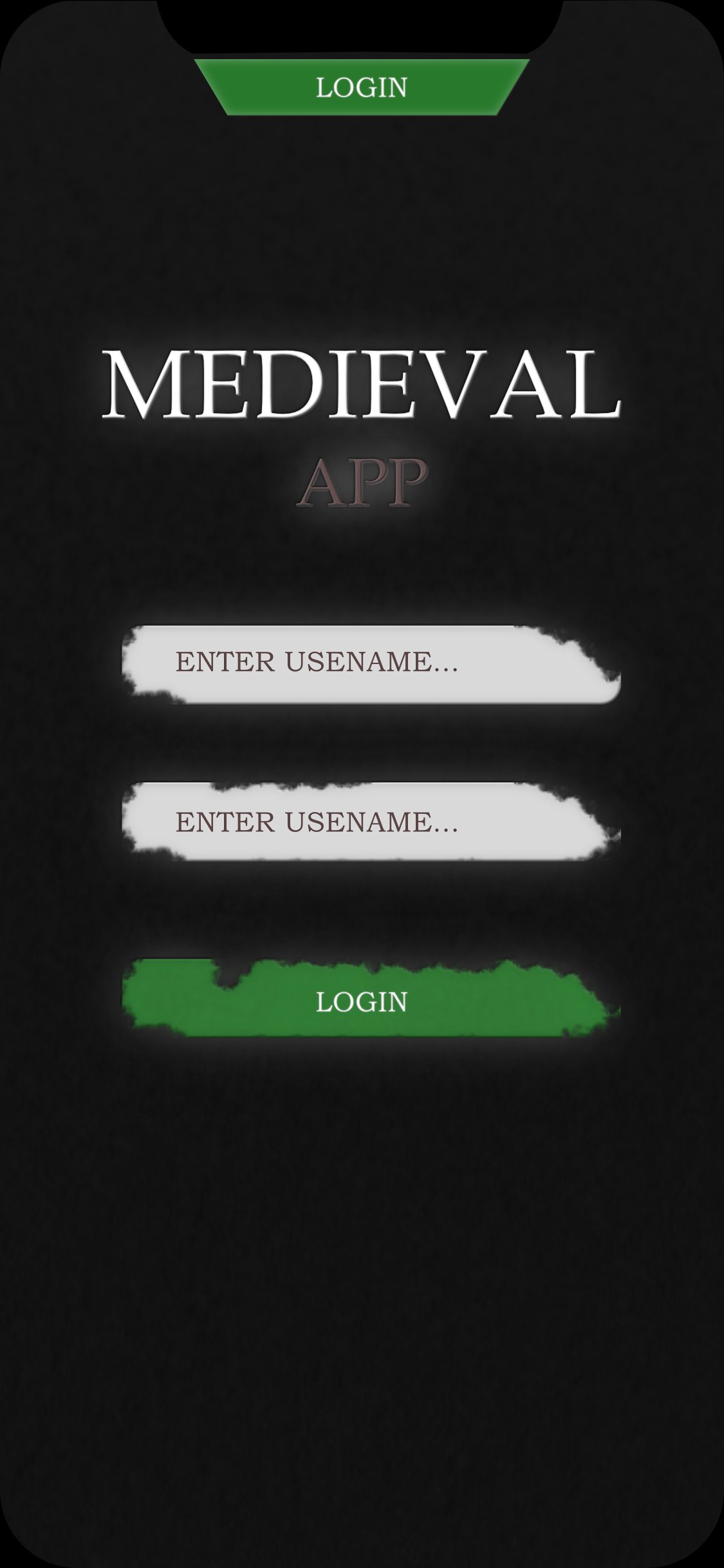 Medieval Login Screen